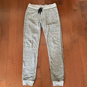 American Eagle jogger dark grey with fleck elastic waist with tie string Sz XS
